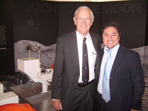 Luigi with Charlie Duke, 21 May 2009 in Milan