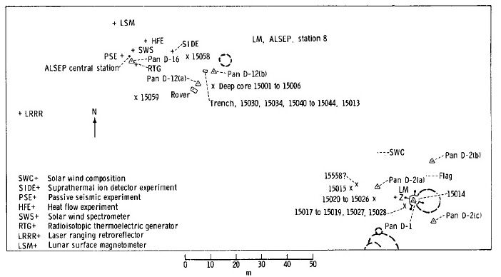 A15 LRV and LM from the ALSEP site