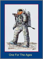 Neil on a crater rim