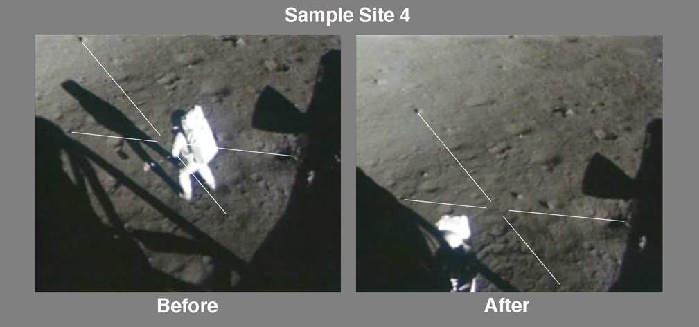 Before and
            After of Sample 4 Rock