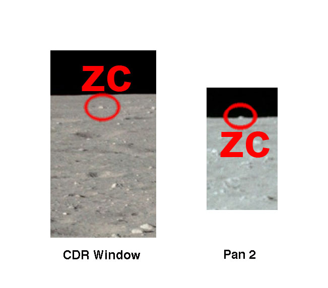 Views of boulder zc from the CDR's
                window and Pan 2