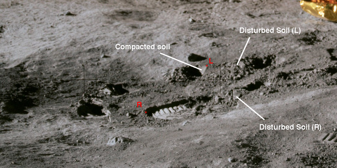 Labelled detail from 5915 showing Bootprint
                    features marked in 5903