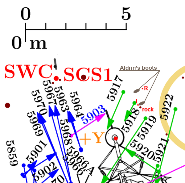 Map segment showing locations of the 5903
                    bootprints