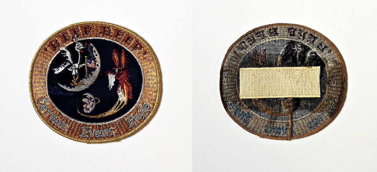 front and back of the flown patch