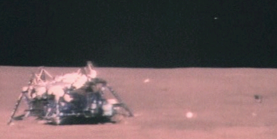 TV frame taken
hours after liftoff