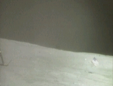 Rover TV view to the west with the flag on the
        right