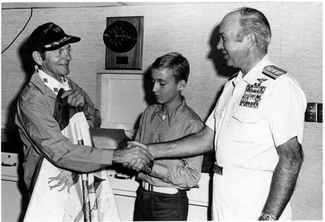 Gov. Haydon, Kevin Steen, Adm. Butts